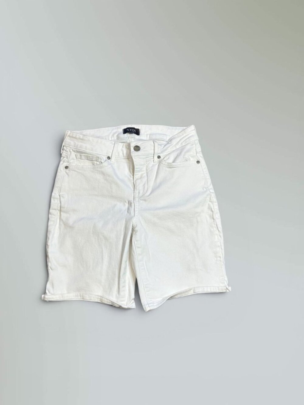 NYDJ White Jean Shorts Bermuda Lift & Tuck Technology Size 4